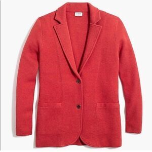 J. Crew Burnt Orange Knit Sweater Blazer Jacket  Sz M